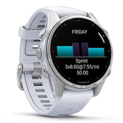 Garmin Fenix 8 - BlackToe Running#colour_glass-silver-stainless-steel-with-whitestone-silicone-band