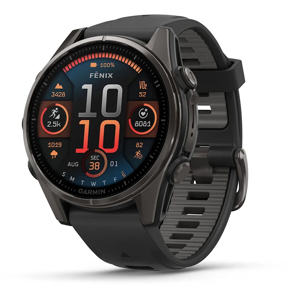 Garmin Fenix 8 - BlackToe Running#colour_sapphire-carbon-grey-titanium-with-black-pebble-grey-silicone-band