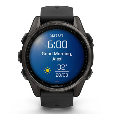 Garmin Fenix 8 - BlackToe Running#colour_sapphire-carbon-grey-titanium-with-black-pebble-grey-silicone-band