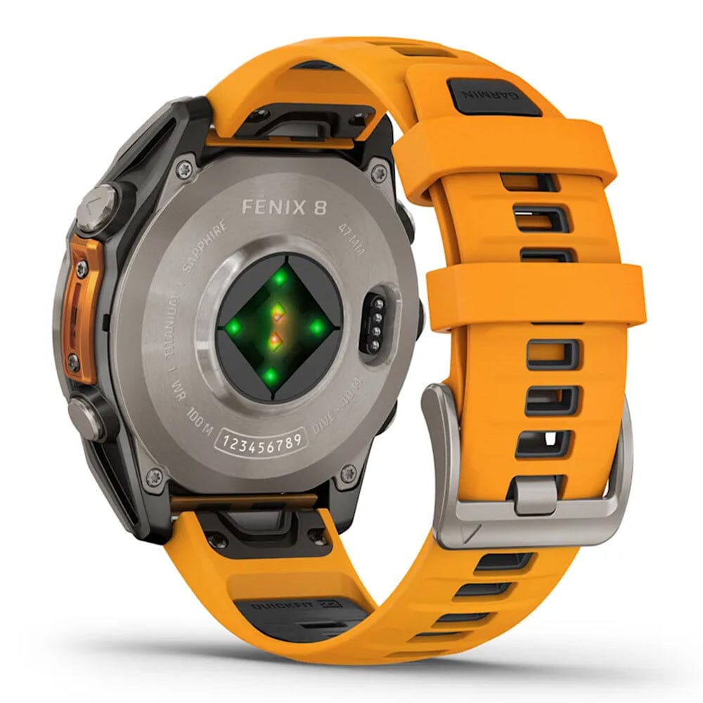 Garmin Fenix 8 - BlackToe Running#colour_sapphire-titanium-with-spark-orange-graphite-silicone-band