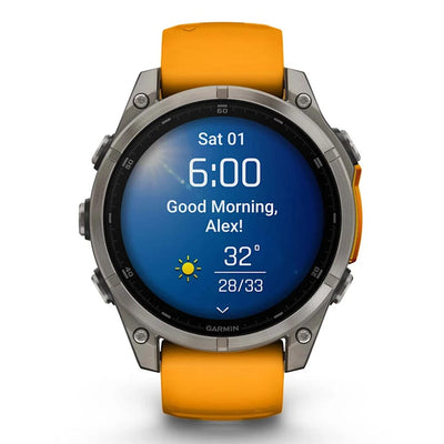 Garmin Fenix 8 - BlackToe Running#colour_sapphire-titanium-with-spark-orange-graphite-silicone-band