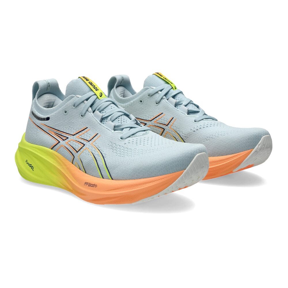 Asics Men's Gel-Nimbus 26 Paris - BlackToe Running#colour_cool-grey-safety-yellow