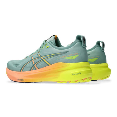 Asics Men's Gel-Kayano 31 Paris - BlackToe Running#colour_light-celadon-safety-yellow