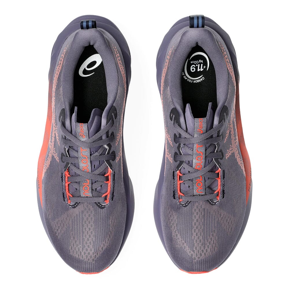 Asics Men's Novablast 5 - BlackToe Running#colour_greyish-purple-coral-reef