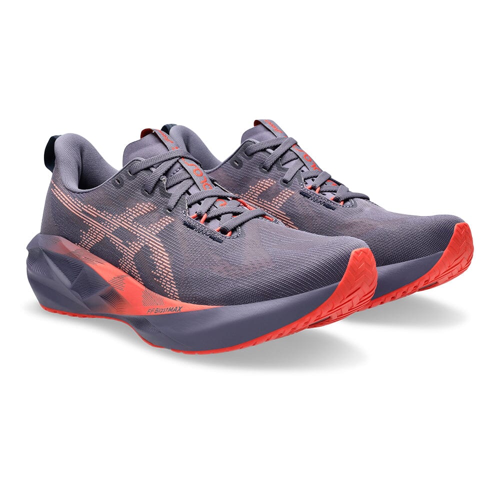 Asics Men's Novablast 5 - BlackToe Running#colour_greyish-purple-coral-reef