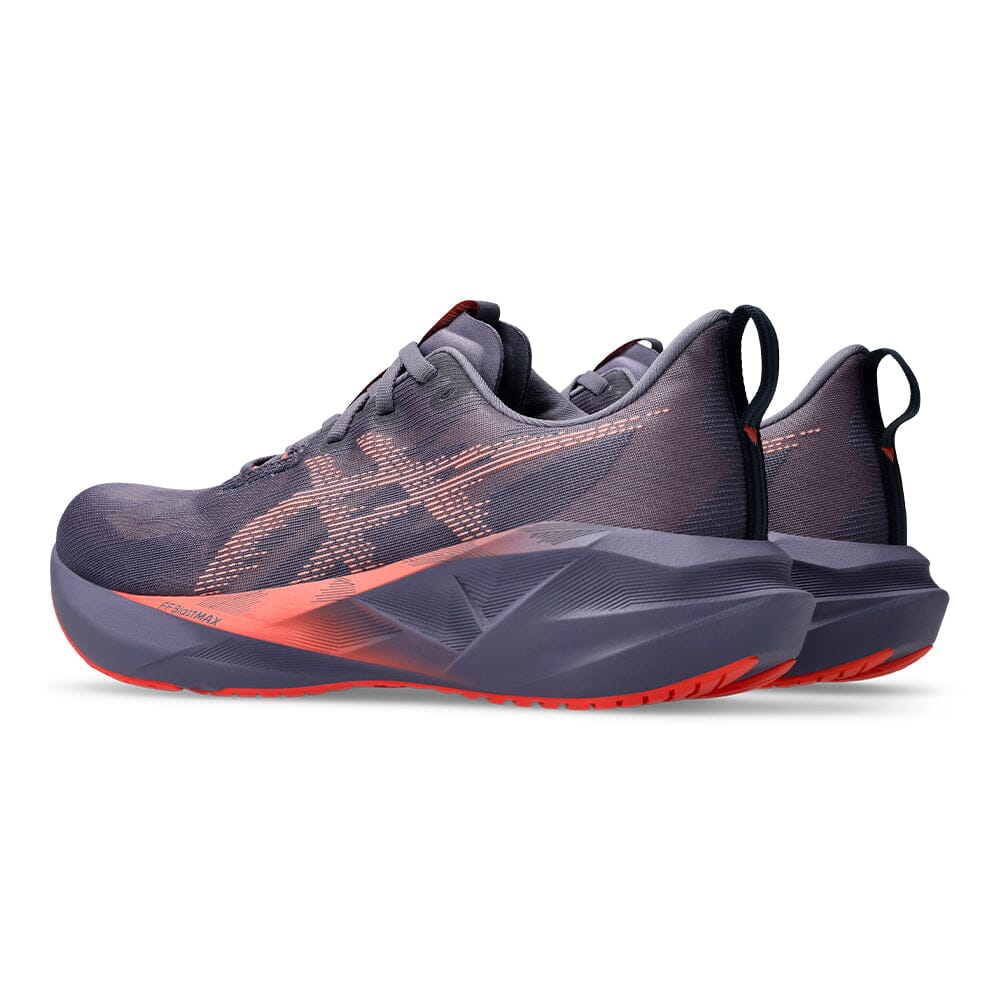 Asics Men's Novablast 5 - BlackToe Running#colour_greyish-purple-coral-reef