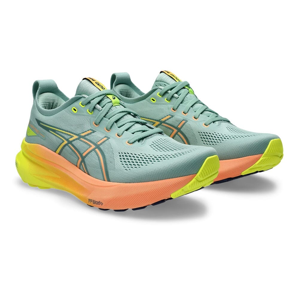 Asics Women's Gel-Kayano 31 Paris - BlackToe Running#colour_light-celadon-safety-yellow