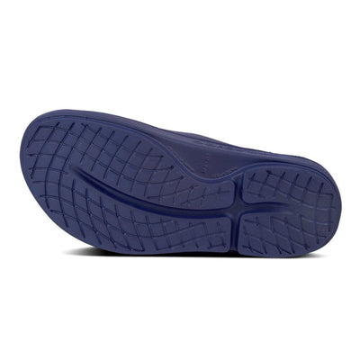 Oofos Ooahh Slide Sandal - BlackToe Running#colour_navy