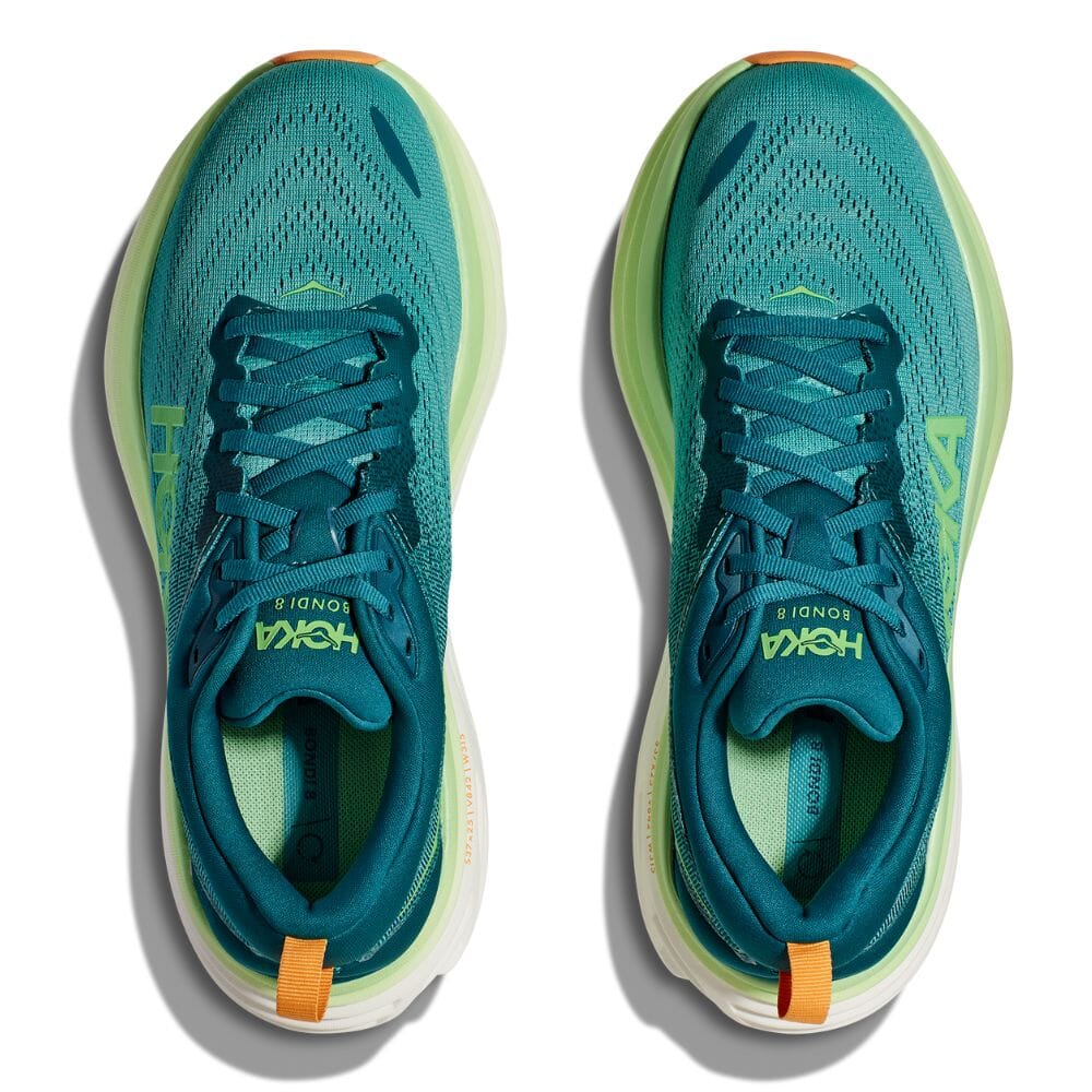 Hoka One One Men's Bondi 8 - BlackToe Running#colour_deep-lagoon-ocean-mist