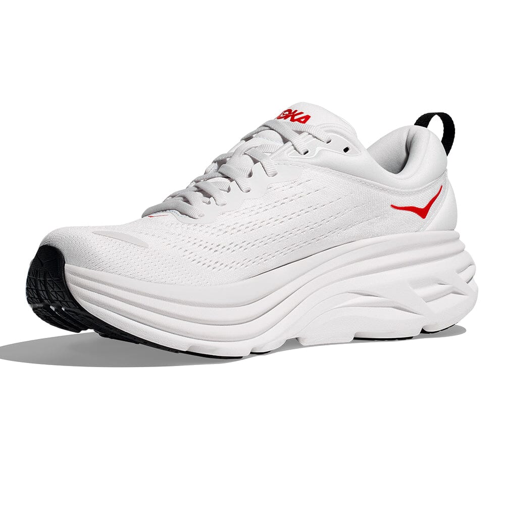 Hoka Men's Bondi 8 - BlackToe Running#colour_white-vermillion