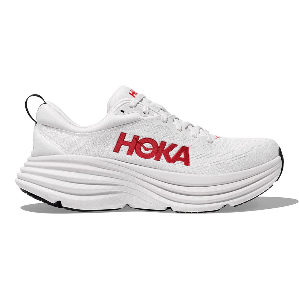 Hoka Men's Bondi 8 - BlackToe Running#colour_white-vermillion