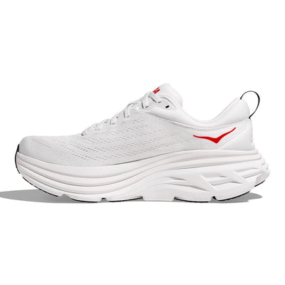 Hoka Men's Bondi 8 - BlackToe Running#colour_white-vermillion