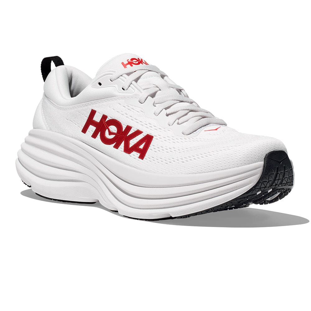 Hoka Men's Bondi 8 - BlackToe Running#colour_white-vermillion