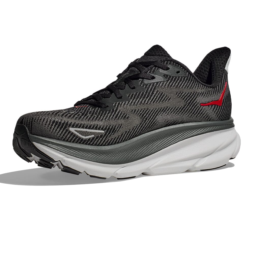 Hoka Men's Clifton 9 - BlackToe Running#colour_black-outer-orbit