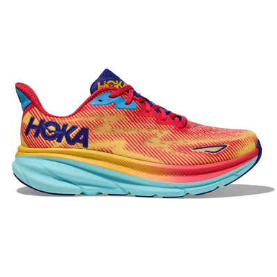 Hoka Women's Clifton 9 Women's Shoes - BlackToe Running#colour_cloudless-cerise