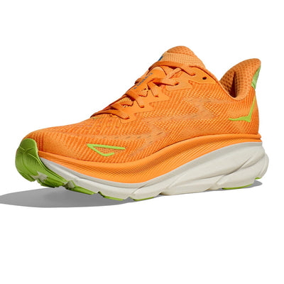 Hoka Men's Clifton 9 - BlackToe Running#colour_solar-flare-lettuce