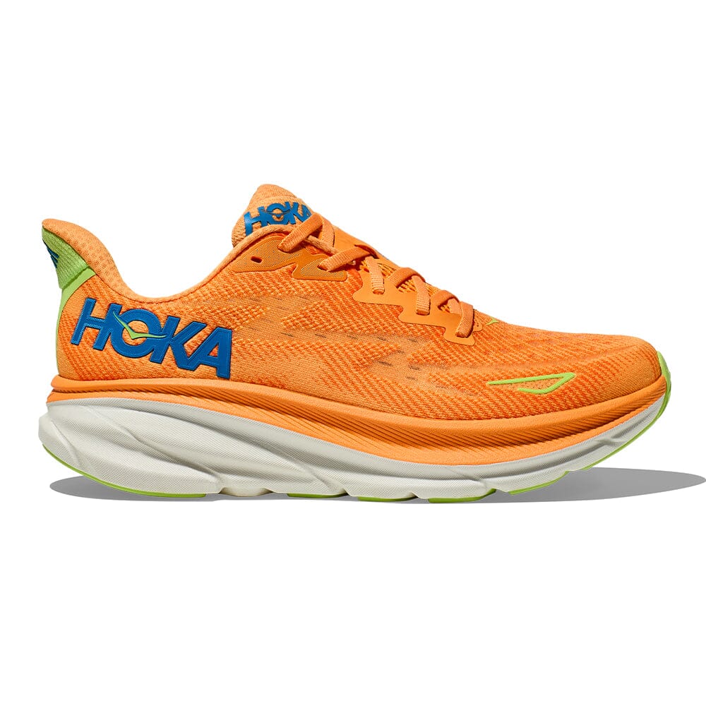 Hoka Men's Clifton 9 - BlackToe Running#colour_solar-flare-lettuce