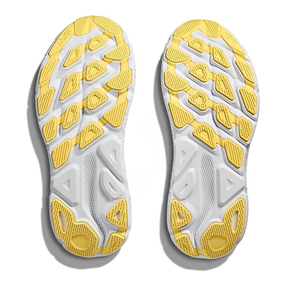 Hoka Men's Clifton 9 - BlackToe Running#colour_white-lemonade