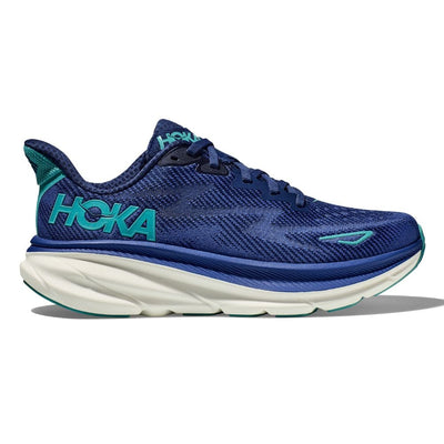 Hoka Women's Clifton 9 Women's Shoes - BlackToe Running#colour_bellwether-blue-evening-sky