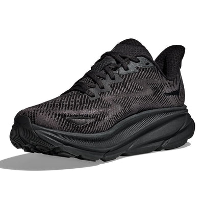 Hoka Women's Clifton 9 Women's Shoes - BlackToe Running#colour_black-black