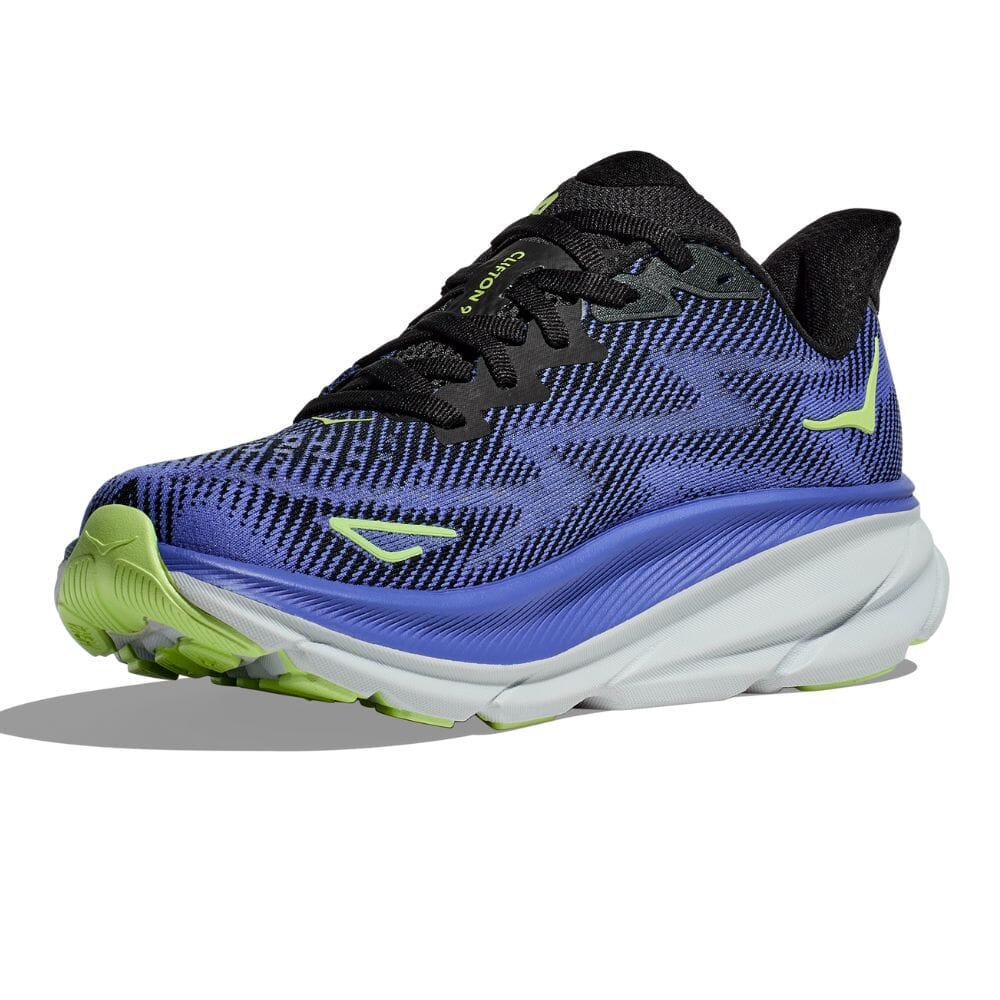 Hoka Women's Clifton 9 Women's Shoes - BlackToe Running#colour_black-stellar-blue