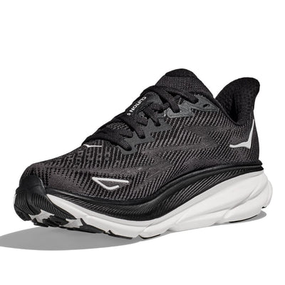 Hoka Women's Clifton 9 Women's Shoes - BlackToe Running#colour_black-white