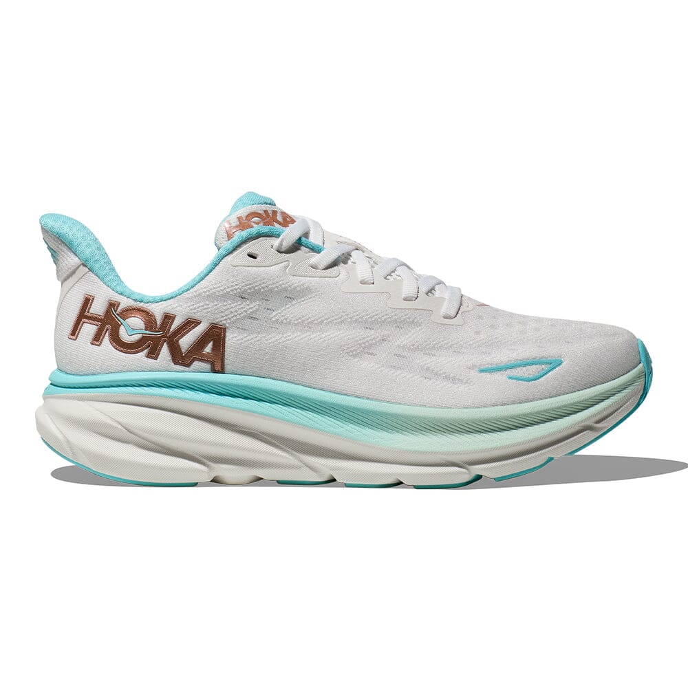 Hoka Women's Clifton 9 - BlackToe Running#colour_frost-rose-gold