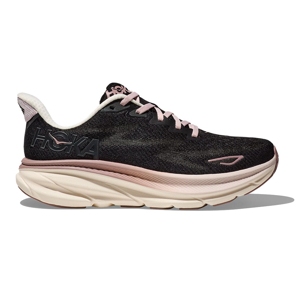 Hoka Women's Clifton 9 - BlackToe Running#colour_obsidian-quartzite