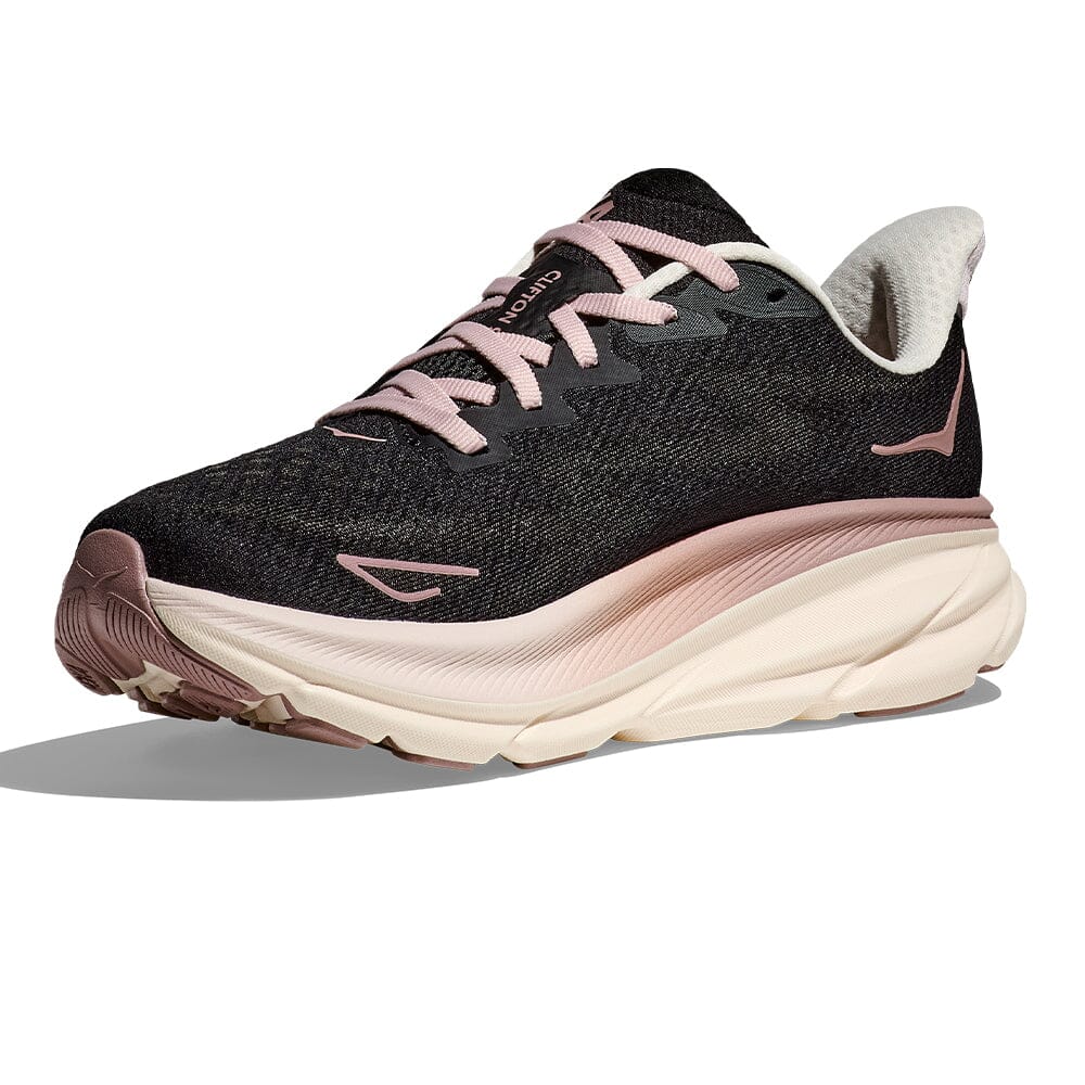 Hoka Women's Clifton 9 - BlackToe Running#colour_obsidian-quartzite