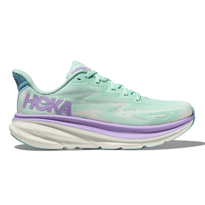 Hoka Women's Clifton 9 Women's Shoes - BlackToe Running#colour_sunlit-ocean-lilac-mist