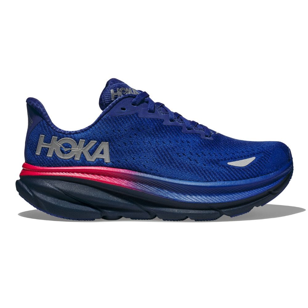 Hoka Women's Clifton 9 GTX Women's Shoes - BlackToe Running#colour_dazzling-blue-evening-sky