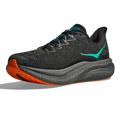 Hoka Men's Mach 6 - BlackToe Running#colour_black-electric-tangerine