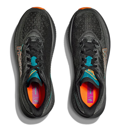 Hoka Men's Mach 6 - BlackToe Running#colour_black-electric-tangerine