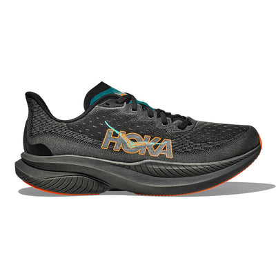 Hoka Men's Mach 6 - BlackToe Running#colour_black-electric-tangerine