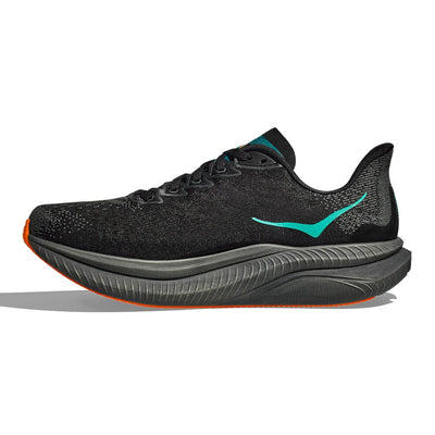 Hoka Men's Mach 6 - BlackToe Running#colour_black-electric-tangerine