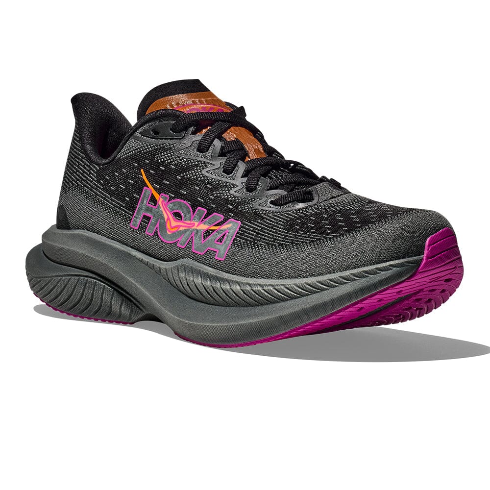 Hoka Women's Mach 6 - BlackToe Running#colour_black-fuchsia