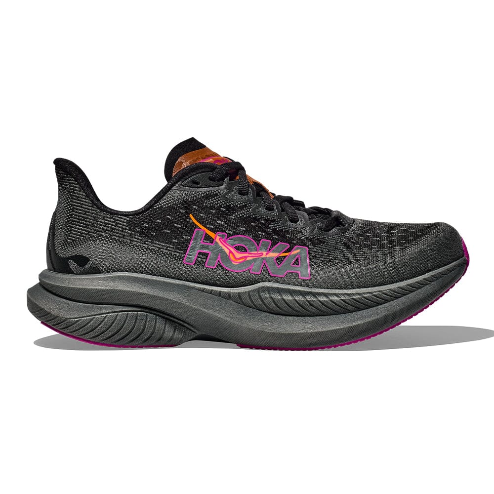 Hoka Women's Mach 6 - BlackToe Running#colour_black-fuchsia