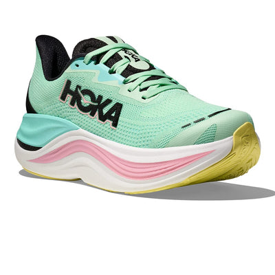 Hoka Women's Skyward X - BlackToe Running#colour_mint-fluorite-blue-spark