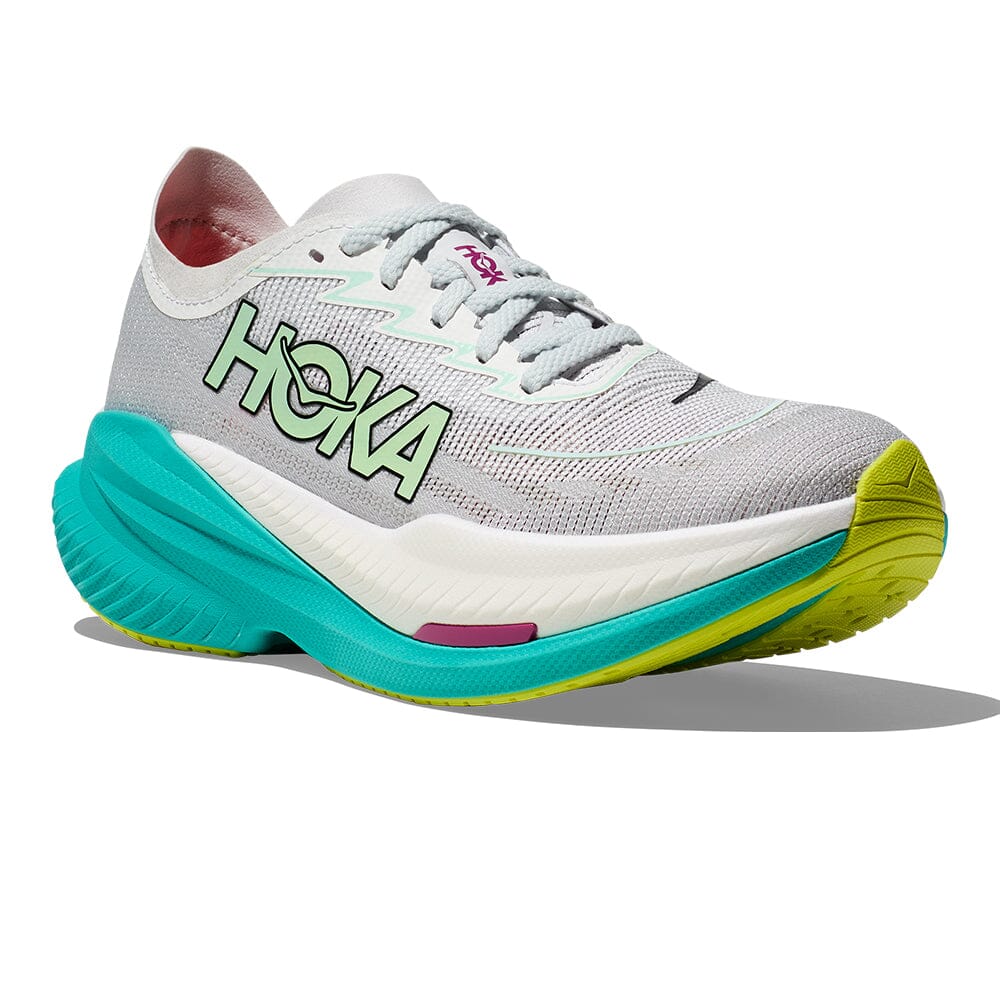 Hoka Women's Mach X 2 - BlackToe Running#colour_frost-electric-aqua