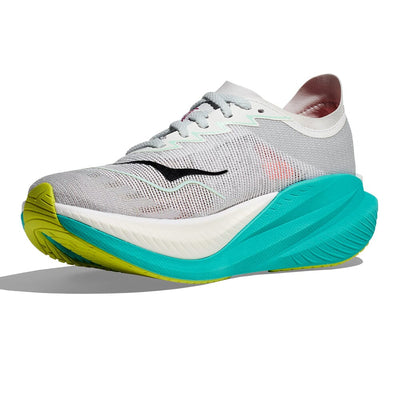 Hoka Women's Mach X 2 - BlackToe Running#colour_frost-electric-aqua