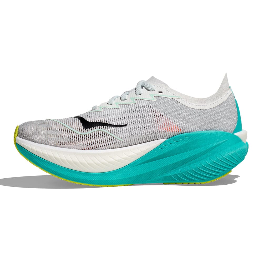 Hoka Women's Mach X 2 - BlackToe Running#colour_frost-electric-aqua