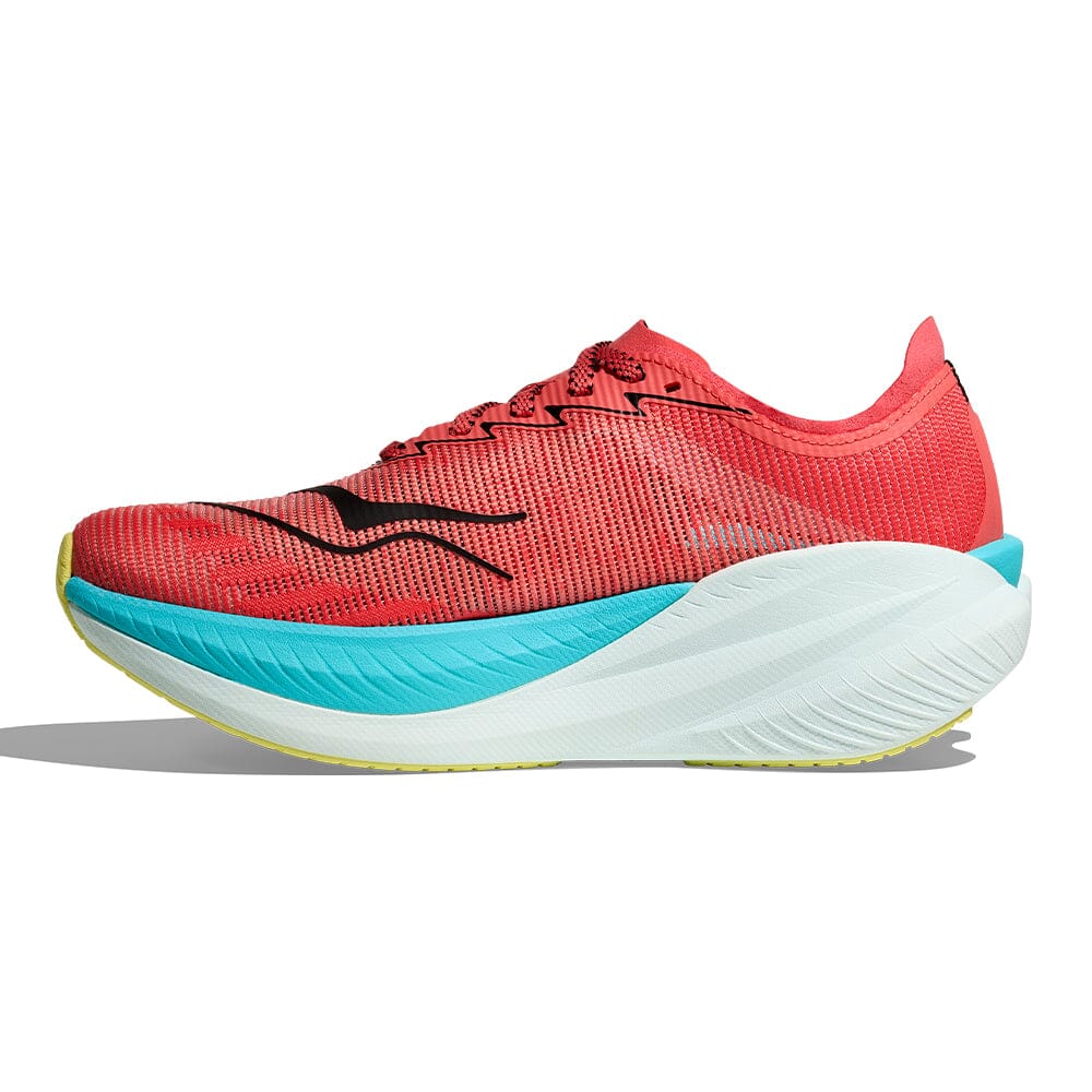 Hoka Women's Mach X 2 - BlackToe Running#colour_grapefruit-electric-coral