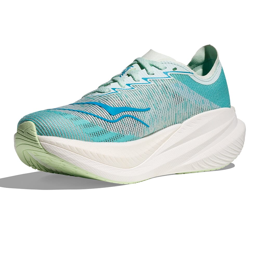 Hoka Women's Mach X 2 - BlackToe Running#colour_snow-melt-blue-spark