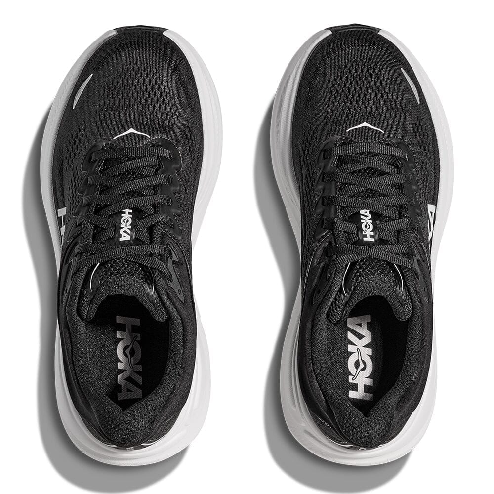 Hoka Men's Bondi 9 - BlackToe Running#colour_black-white