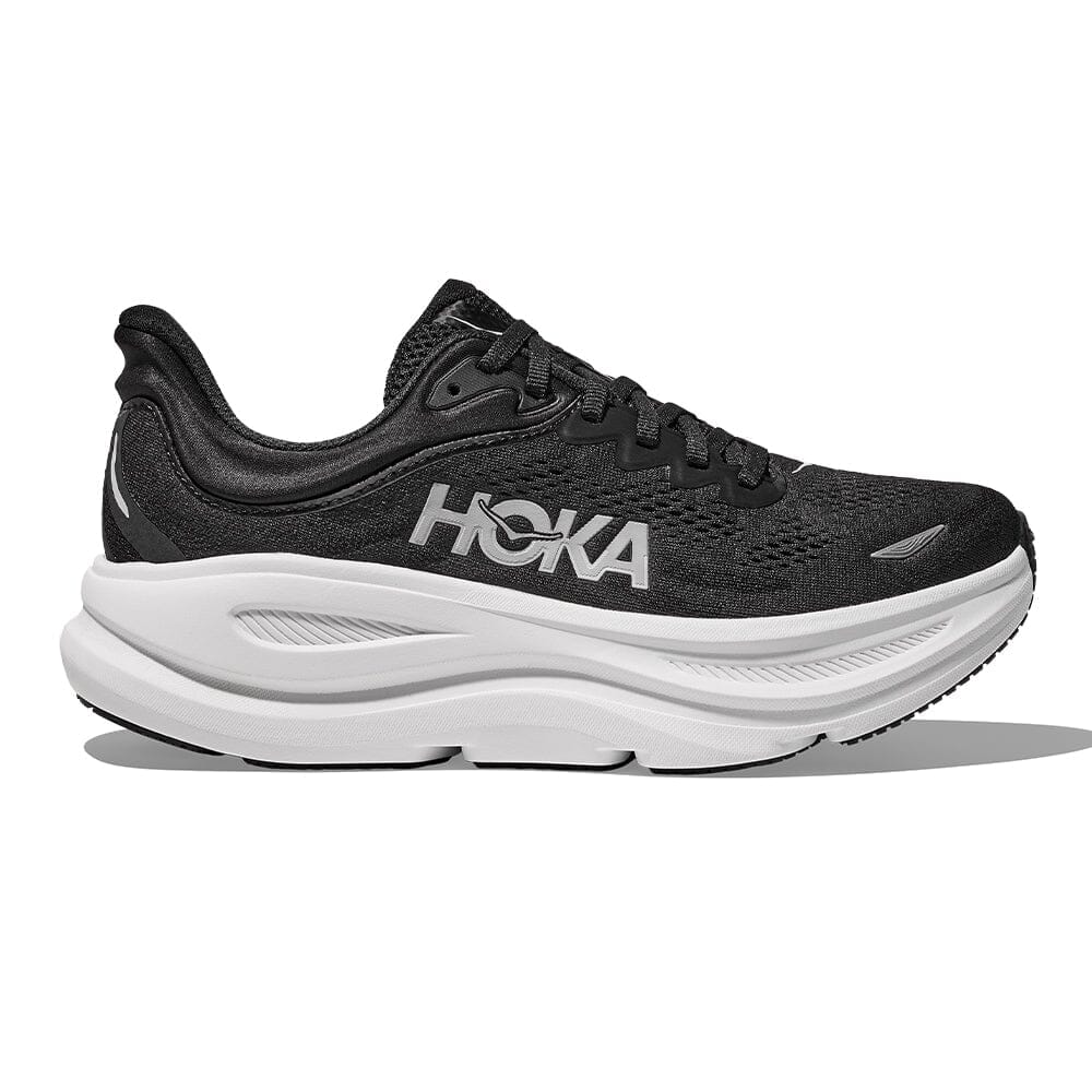 Hoka Men's Bondi 9 - BlackToe Running#colour_black-white