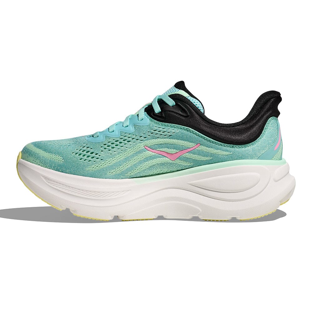 Hoka Women's Bondi 9 - BlackToe Running#colour_blue-spark-mint-fluorite