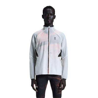 On Men's Zero Jacket - BlackToe Running#colour_white-flame