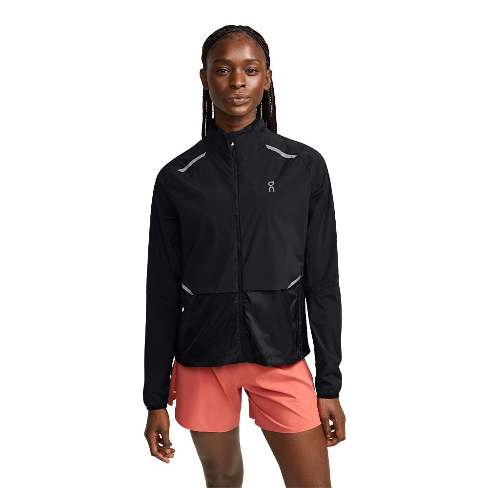 On Running Women's Weather Jacket - BlackToe Running#colour_black