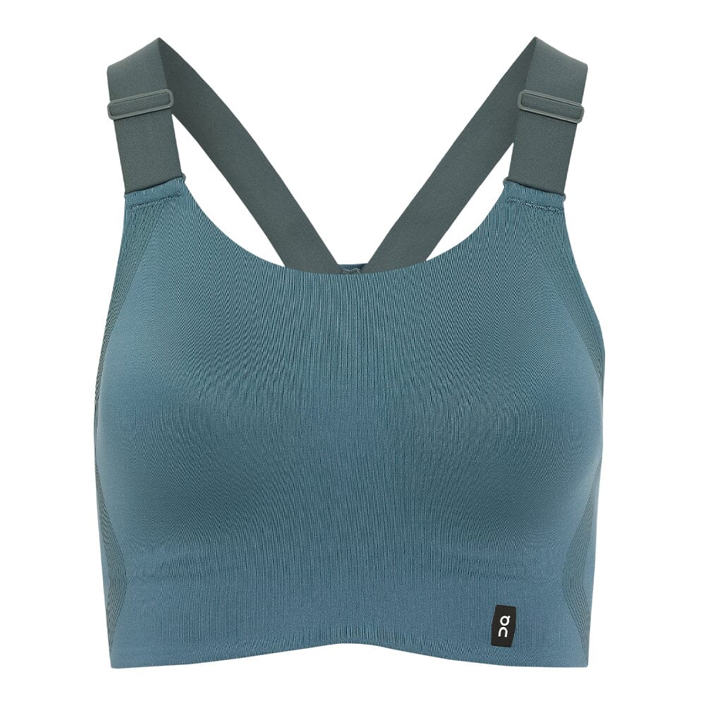 On Women's Performance Flex Bra - BlackToe Running#colour_storm