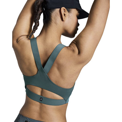 On Women's Performance Flex Bra - BlackToe Running#colour_storm